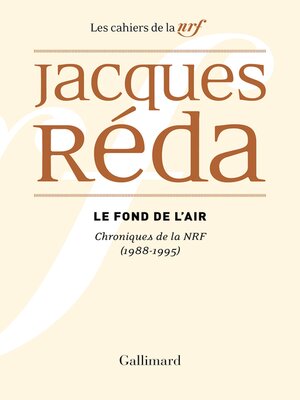 cover image of Le fond de l'air
